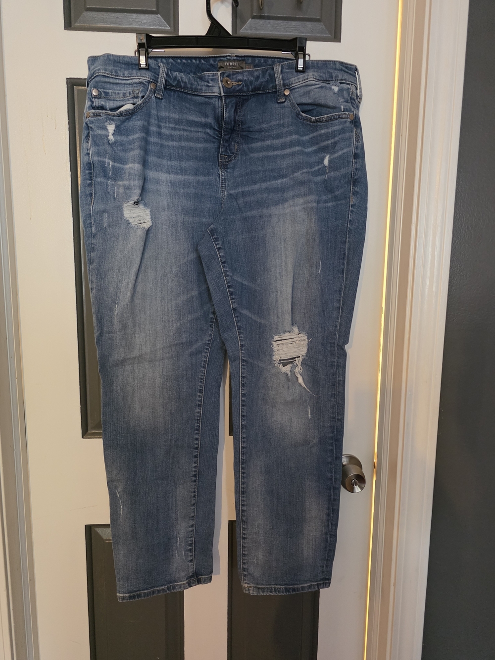 torrid Light Blue Distressed Boyfriend Jeans